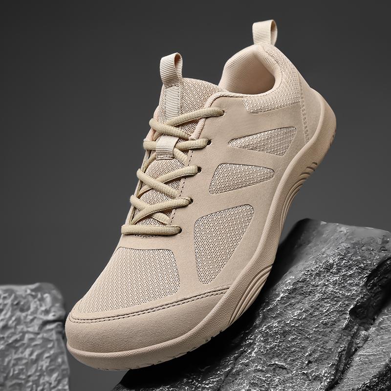 New Wide Toe Shoes Men'S Mesh Breathable Sneakers Casual Lace Up Walking Shoes Outdoor Non-Slip Comfortable Zapatos De Hombre