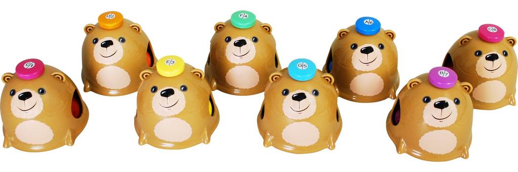 KC Music Bell 8 Sound Set Bear Desk Bells (Desk Bell) MB-8DB