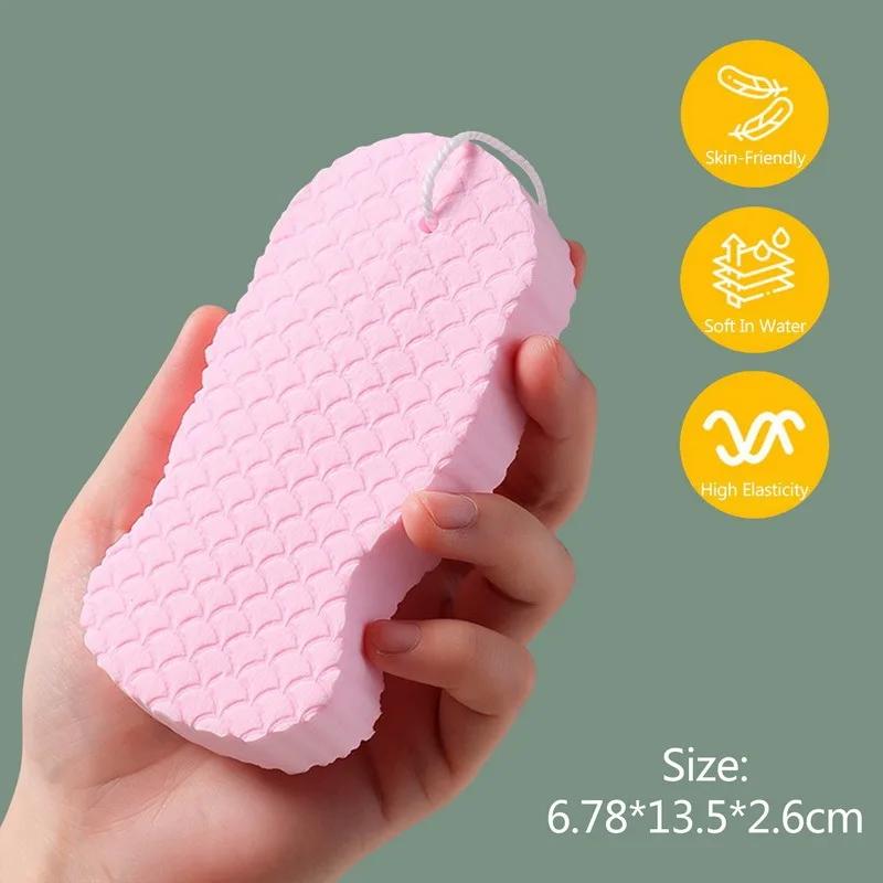 1/2/4PCS Soft Sponge Body Scrubber Bath Exfoliating Scrub Sponge Shower Brush Body Skin Cleaner Dead Skin Remover Exfoliante