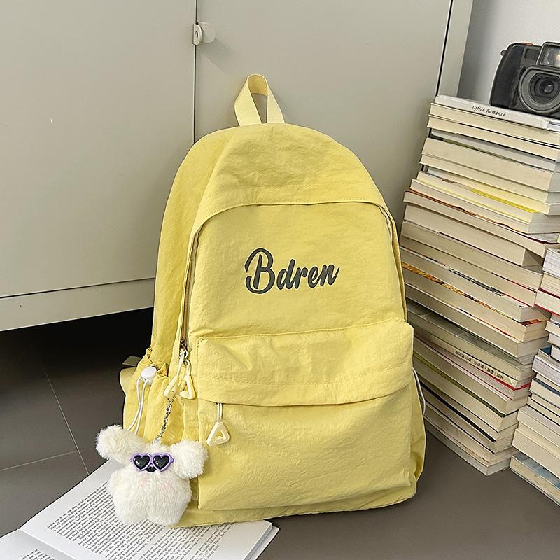 New Fashion School Bag Women's Large Capacity Backpack Lightweight Versatile High School Student Junior High School Student Backpack Tide