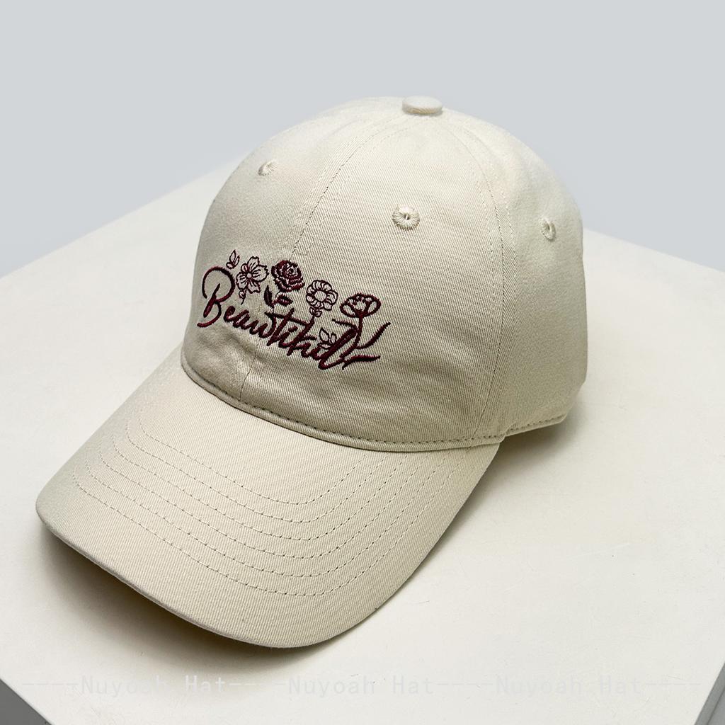 Baseball Stitching Embroidered Letterings Alphabet Flower Sweet KFashion Style Korean Women New Brand Latest Fresh Caps Peaked Hats Sunshade Retro