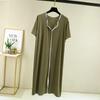 Women's Modal Short-Sleeve Summer Nightdress, Loose Fit, Large Size, Belly-Covering Hem, Lightweight Long Skirt.