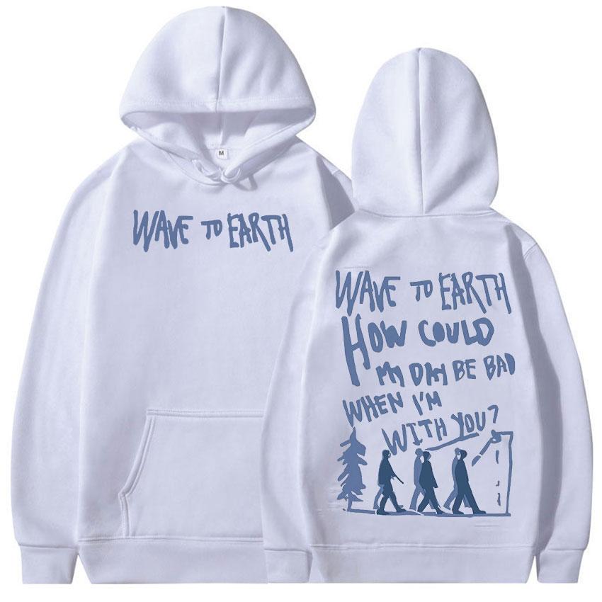 Vintage Wave To Earth Music Album Print Hoodie Men Fashion Harajuku Oversized Sweatshirt Unisex Hip Hop Pullover Clothing Hooded