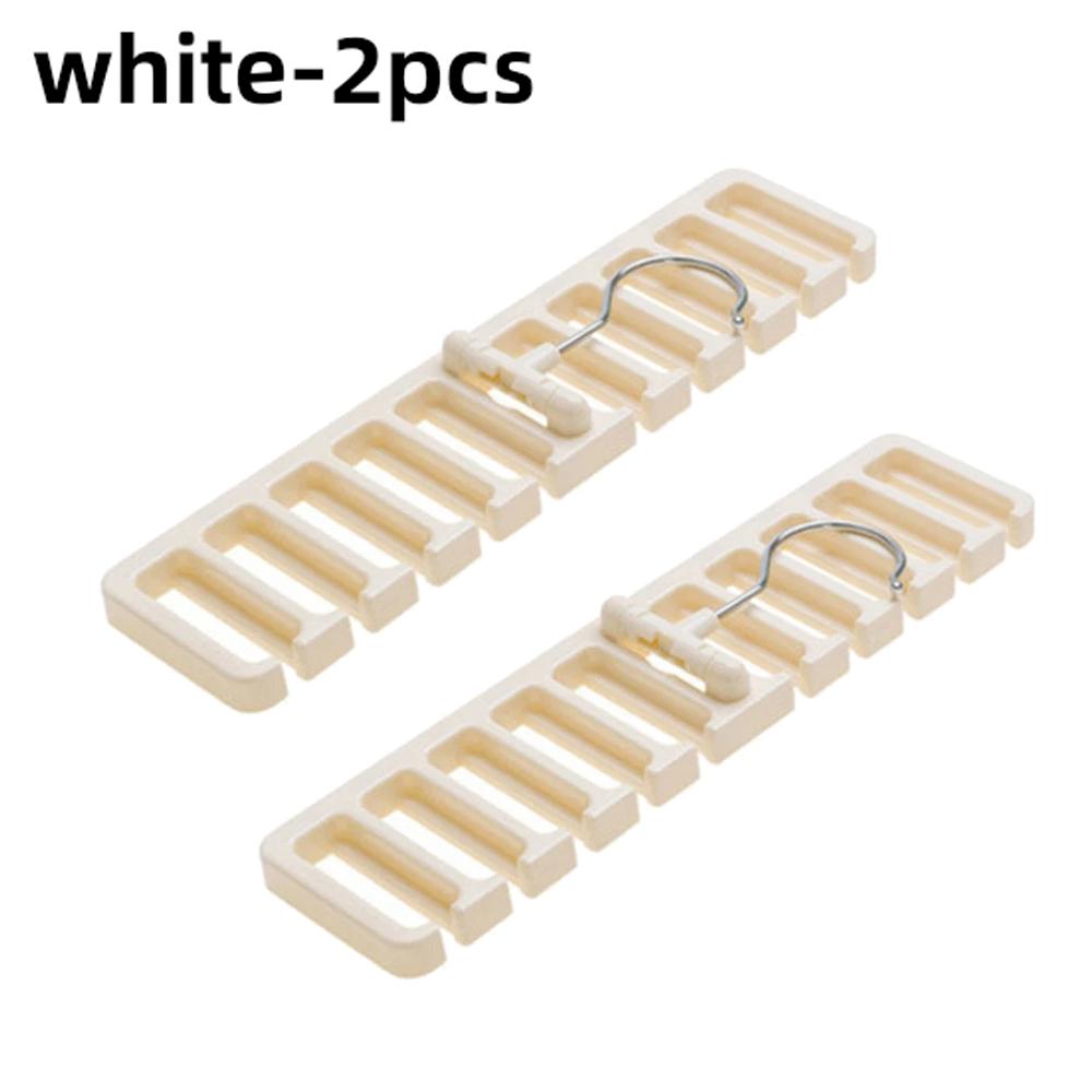 1-1pc Rotating Belt Tie Hanger Space-Saving Wardrobe Belt Organizer Multi-Functional Scarf Holder11 Card Slots Home Storage Tool