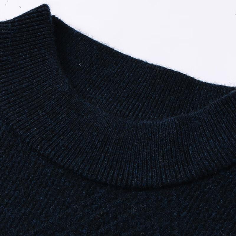 Hengyuanxiang Men's Premium Thick Merino Wool Pullover Sweater