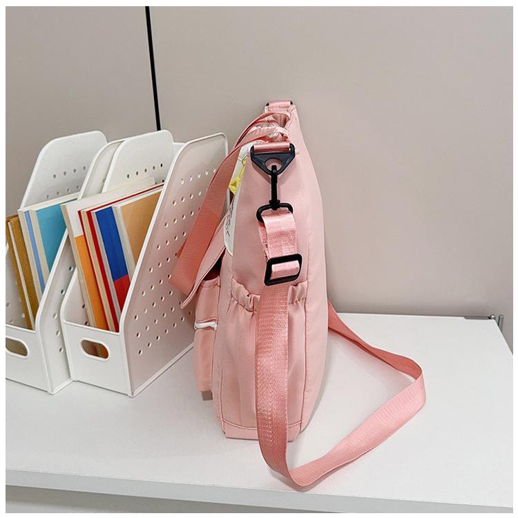 Trendy Large-Capacity Tutoring Shoulder Bag for Female Students