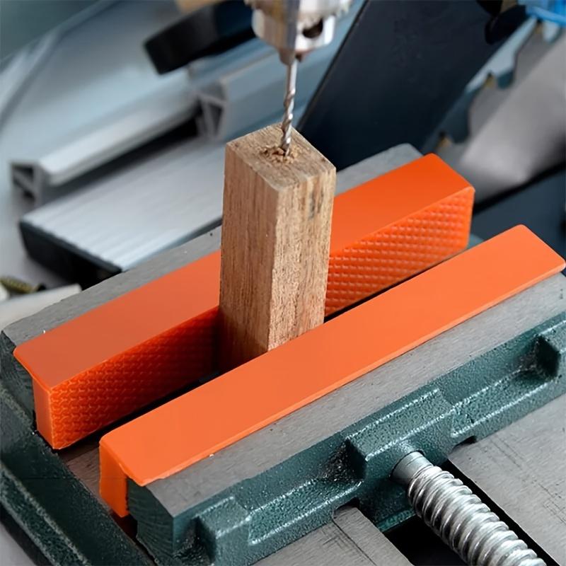 [Magnetic Protector Pads for Vise] Orange Magnetic Clamp Grips Protector Pads - Anti-Slip Clamp Protector for Vise, Metalworking, Woodworking