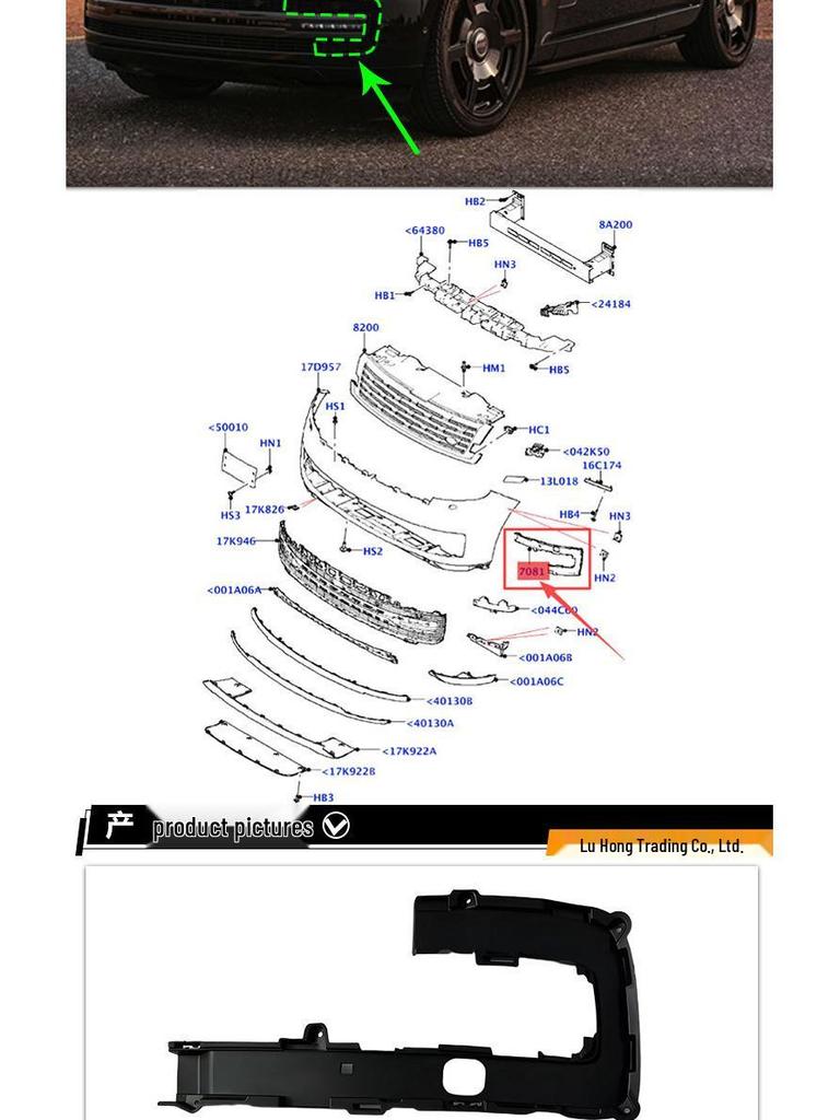 Fog Light Bezels for 2022-2023 Land Rover Range Rover Autobiography, Parts LR150986 & LR150987