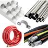 50Pcs 1/2 Inch PVC Pipe Straps, 2 Holes Plastic Conduit Strap Pipe Clamps Supports, Conduit Clamp Pipe Mounting Bracket Clips for PVC Pipes Conduit
