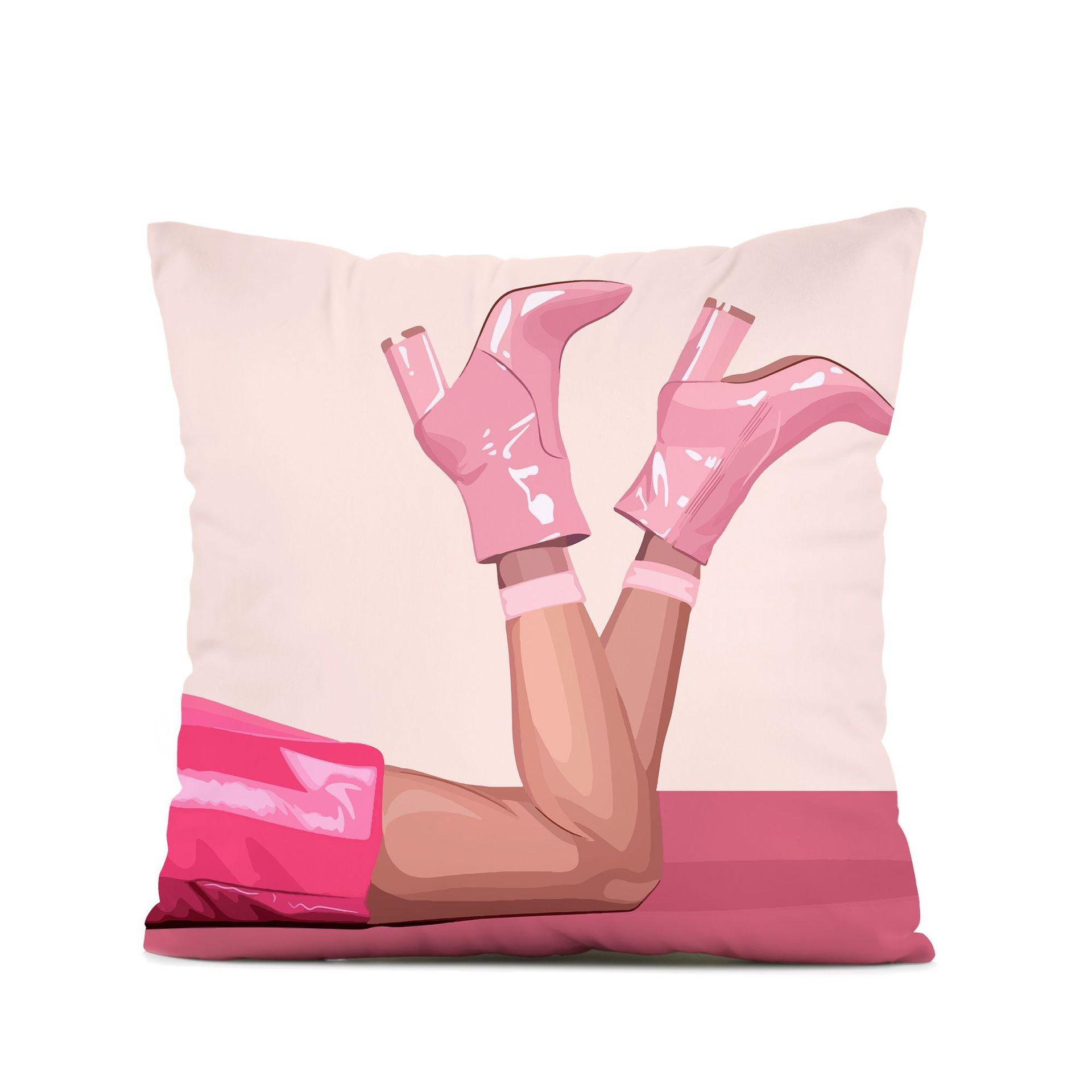 

Morandi розовая красота автомобильная подушка для поясницы диванная подушка прикроватная подушка свет роскошный стиль наволочка для кемпинга 40x40cm