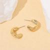 European and American irregular earrings geometric stainless steel personalized fashion stud earrings K gold titanium steel irregular light luxury