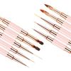5 Pcs Double-Sided Nails Art Brushes Practical Nails Art Liner Brushes Nail Art Pens Nail Brushes for Long Lines