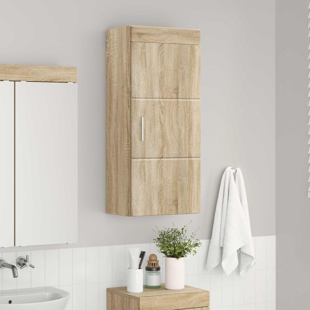 Bathroom Wall Cabinet TULUM Sonoma Oak 37 X 24.5 X 86 Cm