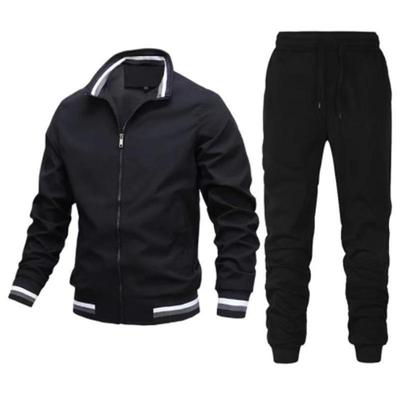 Conjunto Casaco Bomber Casual de Primavera de Alta Qualidade de Duas Peças