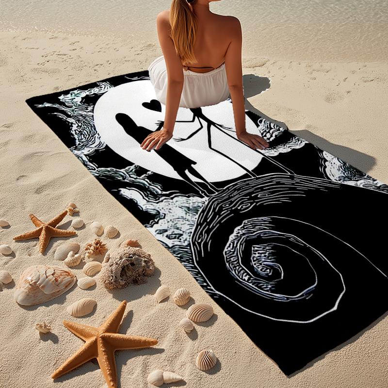 Gothic Corpse Beauty In Bloom Beach Towel, Super Soft Microfiber, Gift for Her/Him, Birthday, for Pool, Beach, Travel, Home Decor Fan Gifts