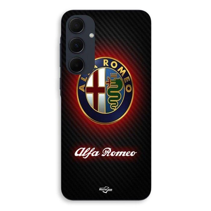 Coque de téléphone - MANIACASE - Samsung galaxy A55 - Silicone - Souple - Logo Alfa Romeo