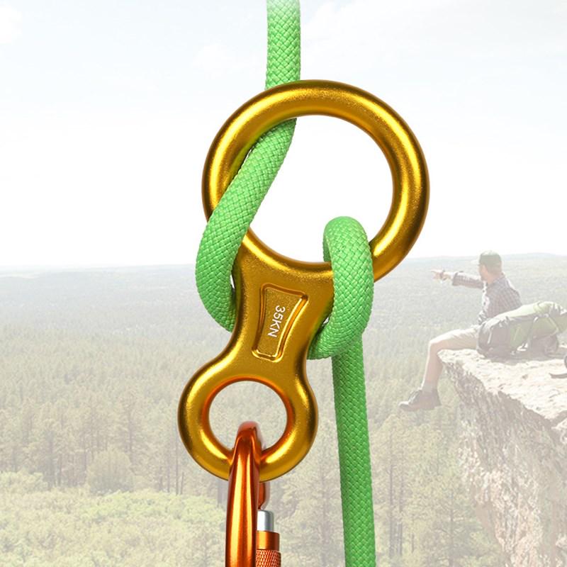 MagiDeal 35KN Figure 8 Belay Device Climbing Mountaineering Rappel