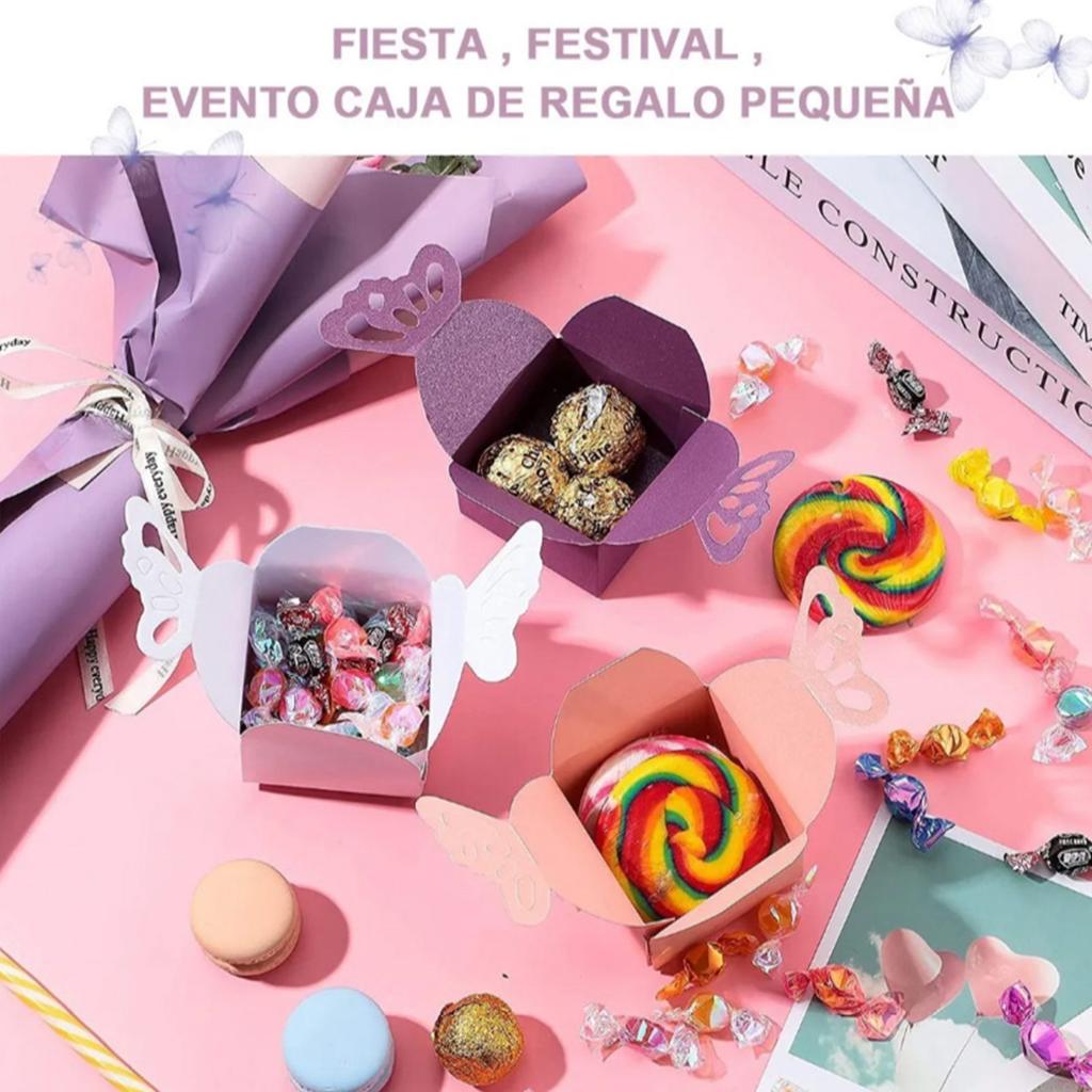 50 ks Růžové krabičky na výslužku s motýlky Krabičky na sladkosti na párty s motýlky Dekorace Párty Svatba