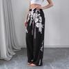 Fashionable Printed Tie Waist-cinching and Slimming Casual Long Pants for Women
