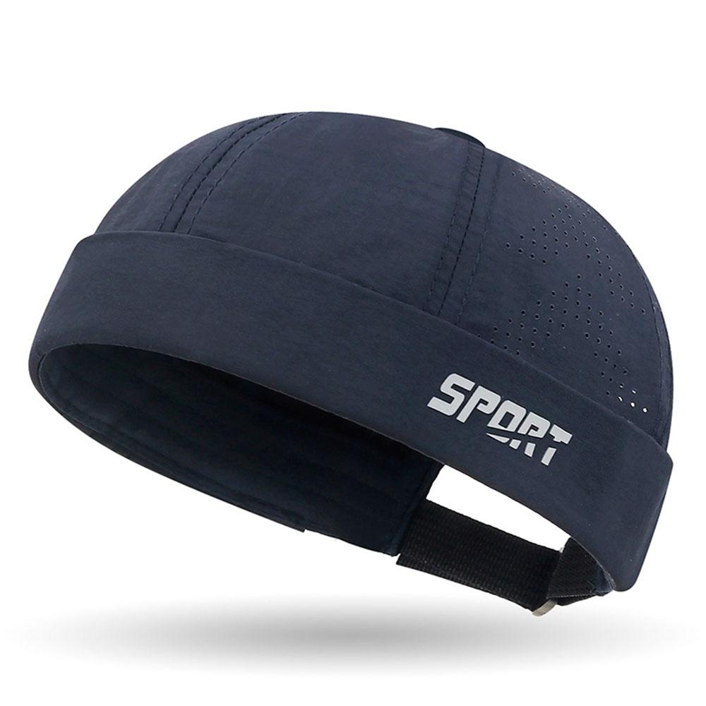 Summer Mesh Beanie Hats Sun Protection Quick-Dry Brimless Hat Women Men Streetwear Hip Hop Hat Adjustable Melon Docker Caps