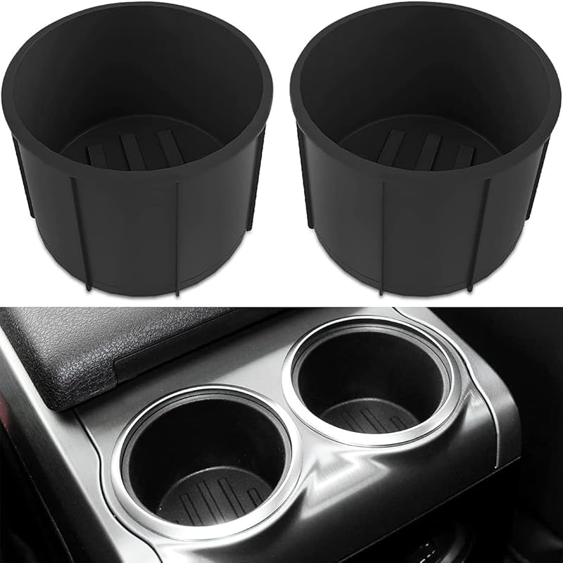 Rear Of Center Console Cup Holder For Ford F150 2004-2014 Non-Flow Through Console Cup Holder Replacement Ert For F150 2004-2014 TPE Drink Bottle
