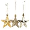 18Pcs Christmas Ornament Hanging Star Decor Five Pointed Tree Light for Holiday Home Office Party Xmas Tree Hanging Decoration