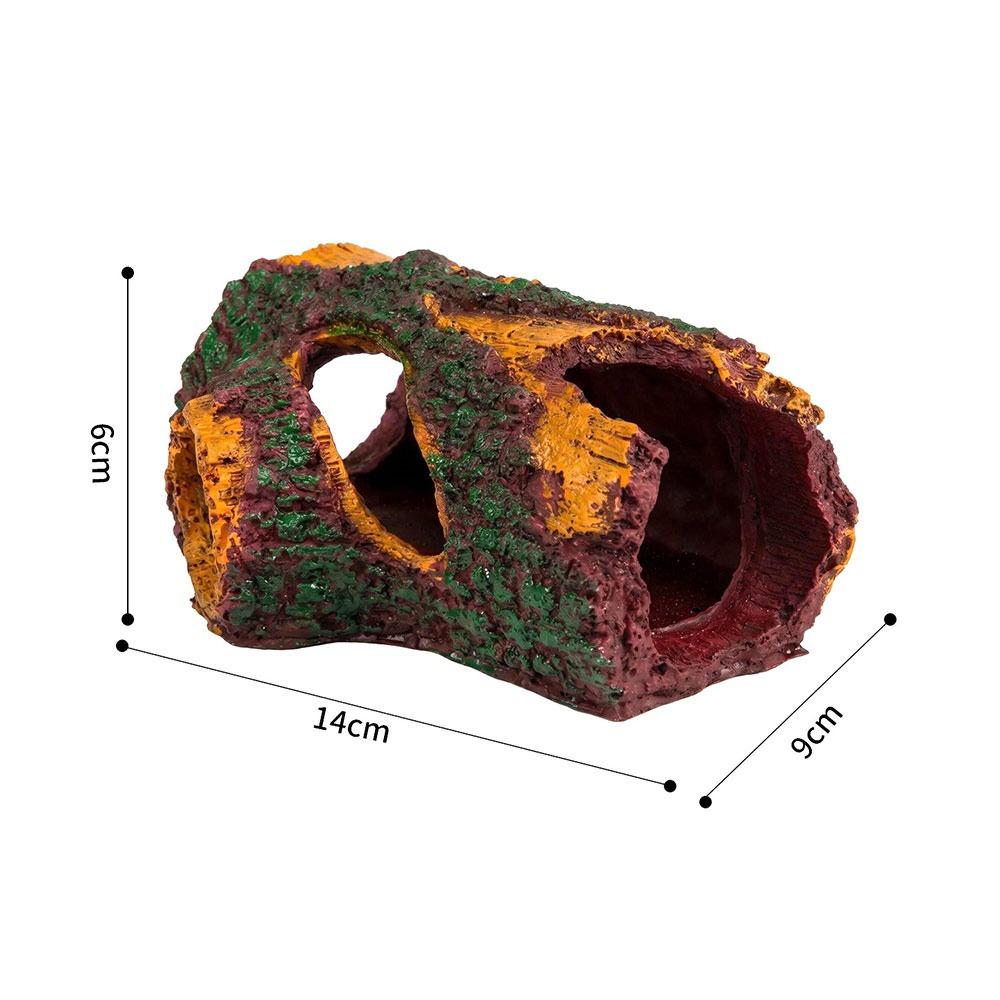 

Realistic Hideout Cave Resin Reptiles Hide Box Small Shrimp Shelter Vivarium Ornament 1