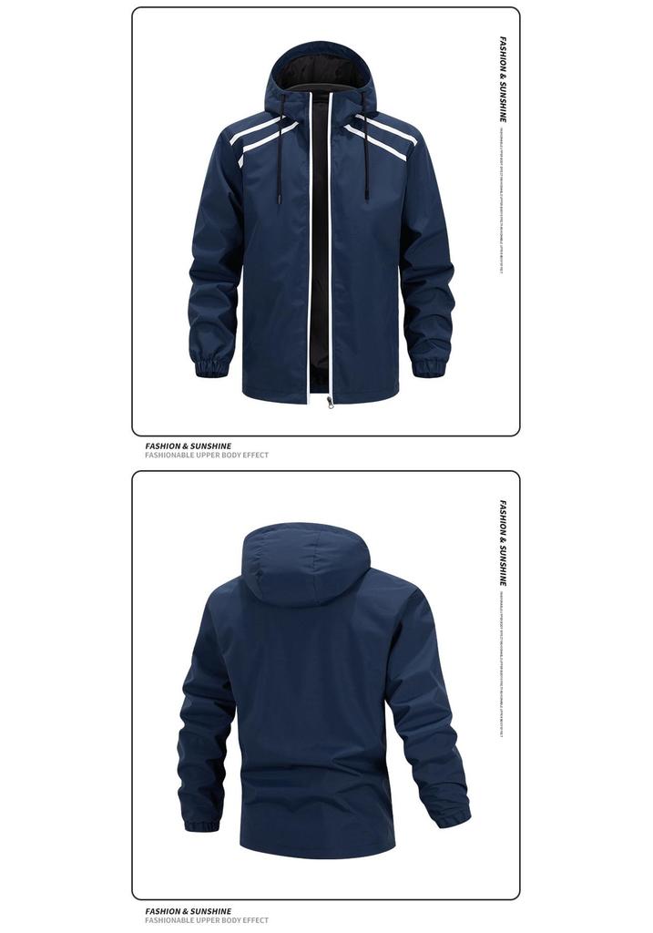 Men's Outdoor Reflective Hooded Jacket - Casual, Loose, Versatile Trendy Top