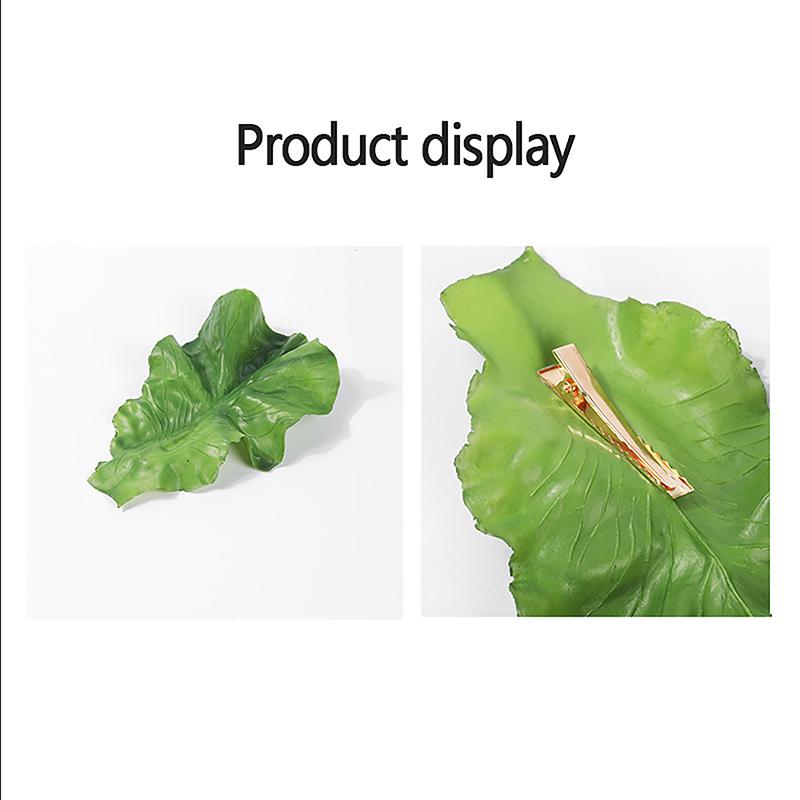 Creative Simulation Lettuce Hair Clip Green Vegetable Leaves Hair Ornaments Girl Headdress