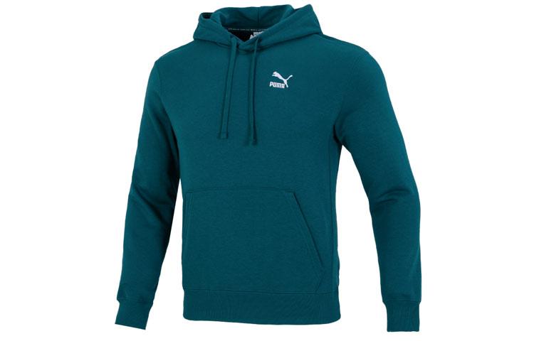 PUMA Sweatshirts Men s Peacock Green Hooded Moderate Regular 537849-24 2XL