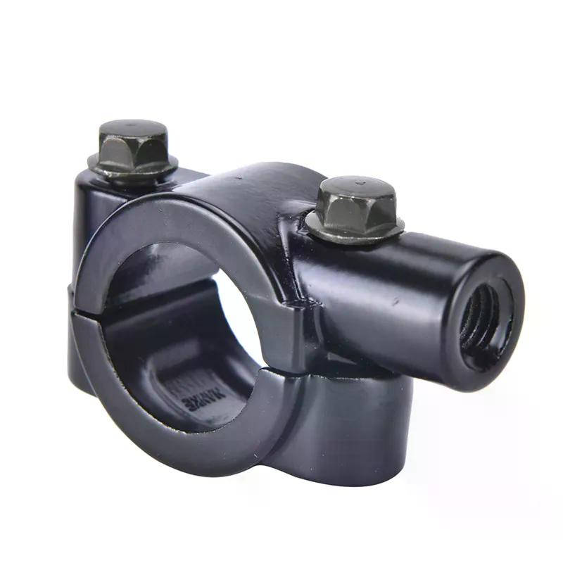 Motorcycle Rearview Handlebar Mirror Mount Holder Adapter Clamp Base 8mm 10mm 7/8" Black Aluminum Universal Motorcycle Tool