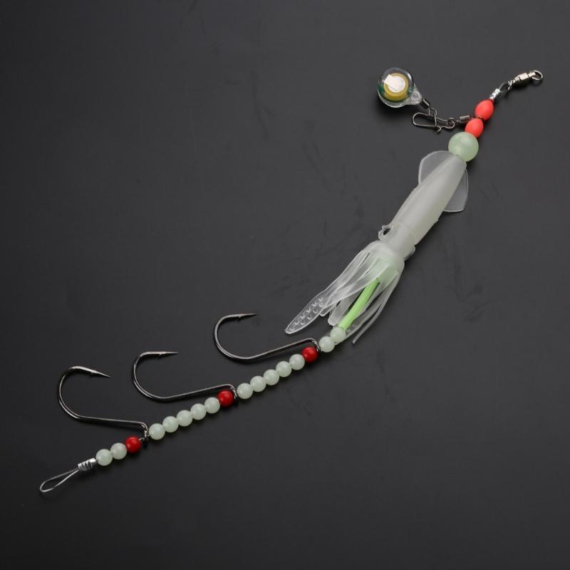 Squid Fishing Lure 22G Luminous Squid Jigs Artificial Baits For Fishing Sea