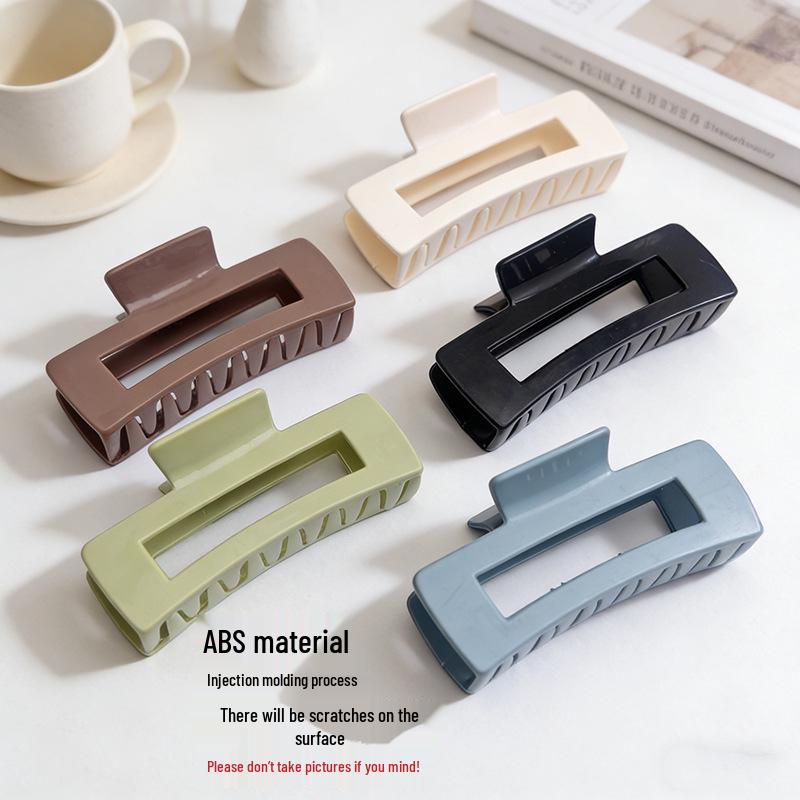 Large Square Claw Hair Clip - French Style ABS Injection, High-End DIY Shark Hairpin