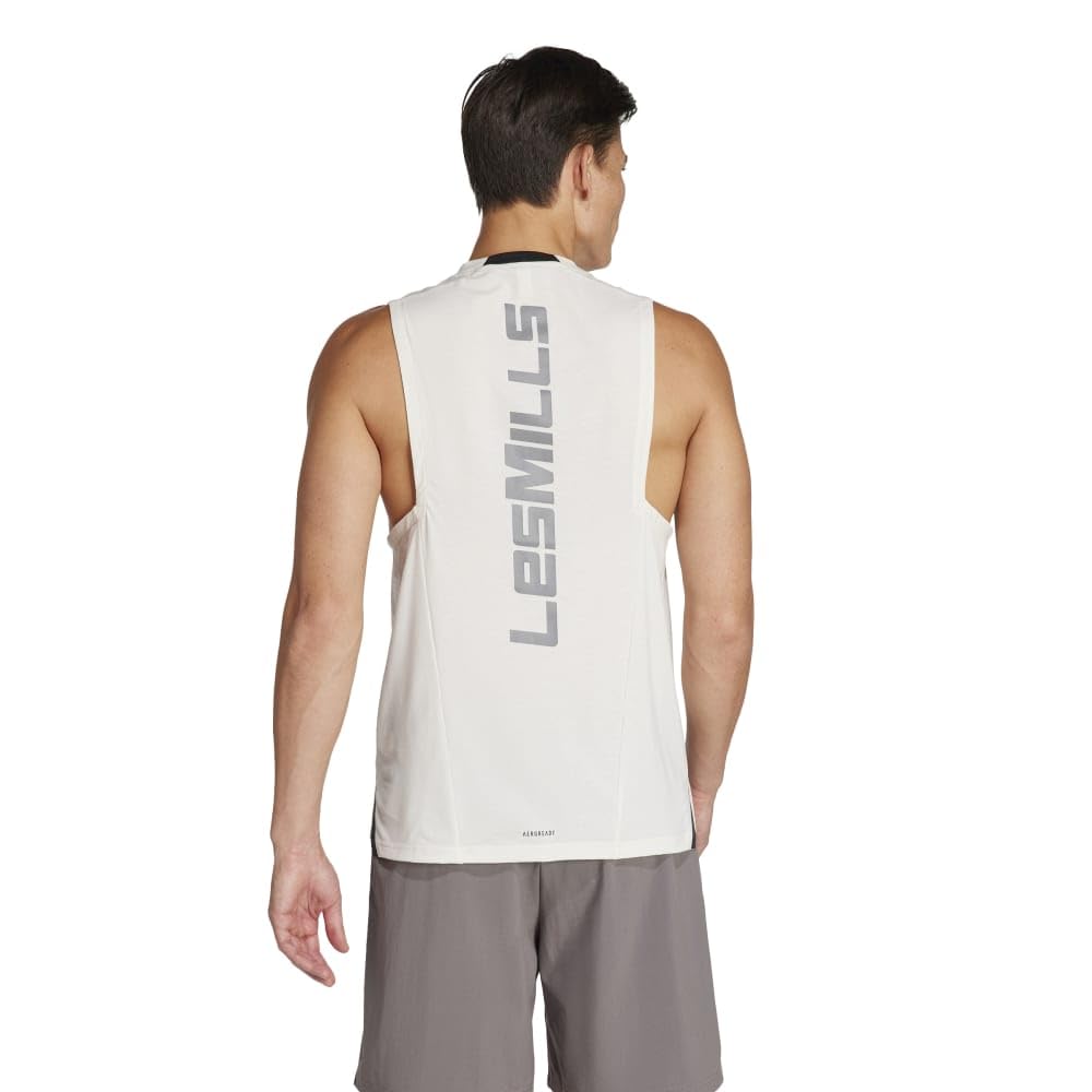 Adidas Les Mills Graphic Tank Top JRS33 Chalk White XL Men's (IX7978)