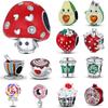 Copper Strawberry Fruit And Vegetable Food Series Charms Beads Fit Original Fine Braceletsdiy Jewelry Gift