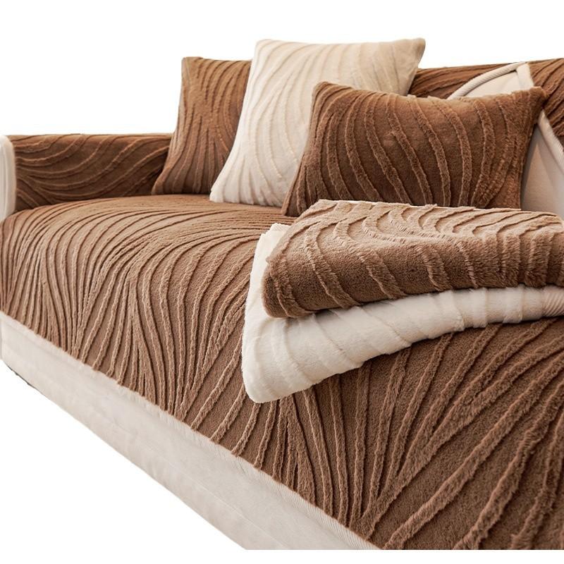 Special Rabbit Plush Sofa Cushion, Warm Seat Cushion In Autumn And Winter, Non-Slip Sofa Cover, New Cover, Anti-Scratch