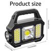 USB Rechargeable Flashlight Waterproof COB/LED Torch Light Portable Powerful Lantern Solar Light for Camping Hiking