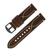 Cinturino per Orologio in Vera Pelle Crazy Horse Morbido Durevole Sostituzione Cinturino per Orologio in Pelle di Vacchetta per Orologi Smart Universali 18mm 20mm 22mm 24mm 26mm