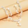 3 Pieces of Women's Trendy Leaf Pearl Earrings with Necklace Jewelry Set for Weddings, Banquets, Parties, and Holiday Gifts