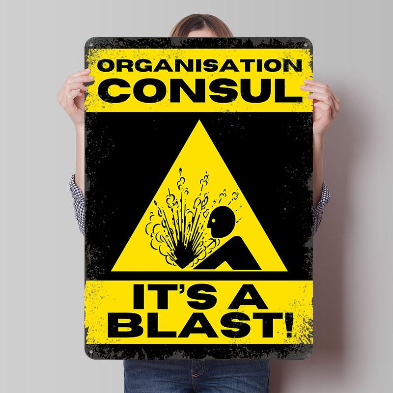 

Organisation Consul Tinplate Poster Customized Wall Art Vintage Retro Metal Signs for Decoration Living Room Decor Men Man Cave 7.9x11.8In(20x30cm)