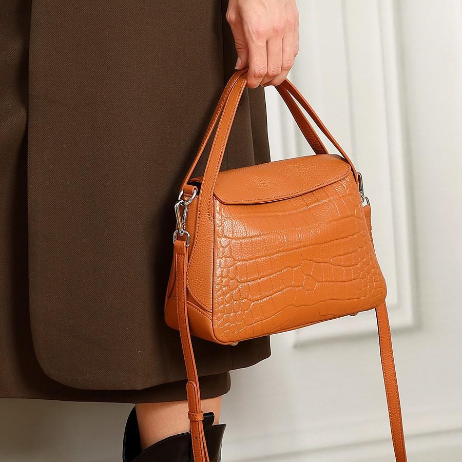 Cross-border Crocodile-pattern Bag, Textured Niche Genuine Leather Shoulder Handbag, Fashionable, Elegant, High-end, New Women's Crossbody Bag