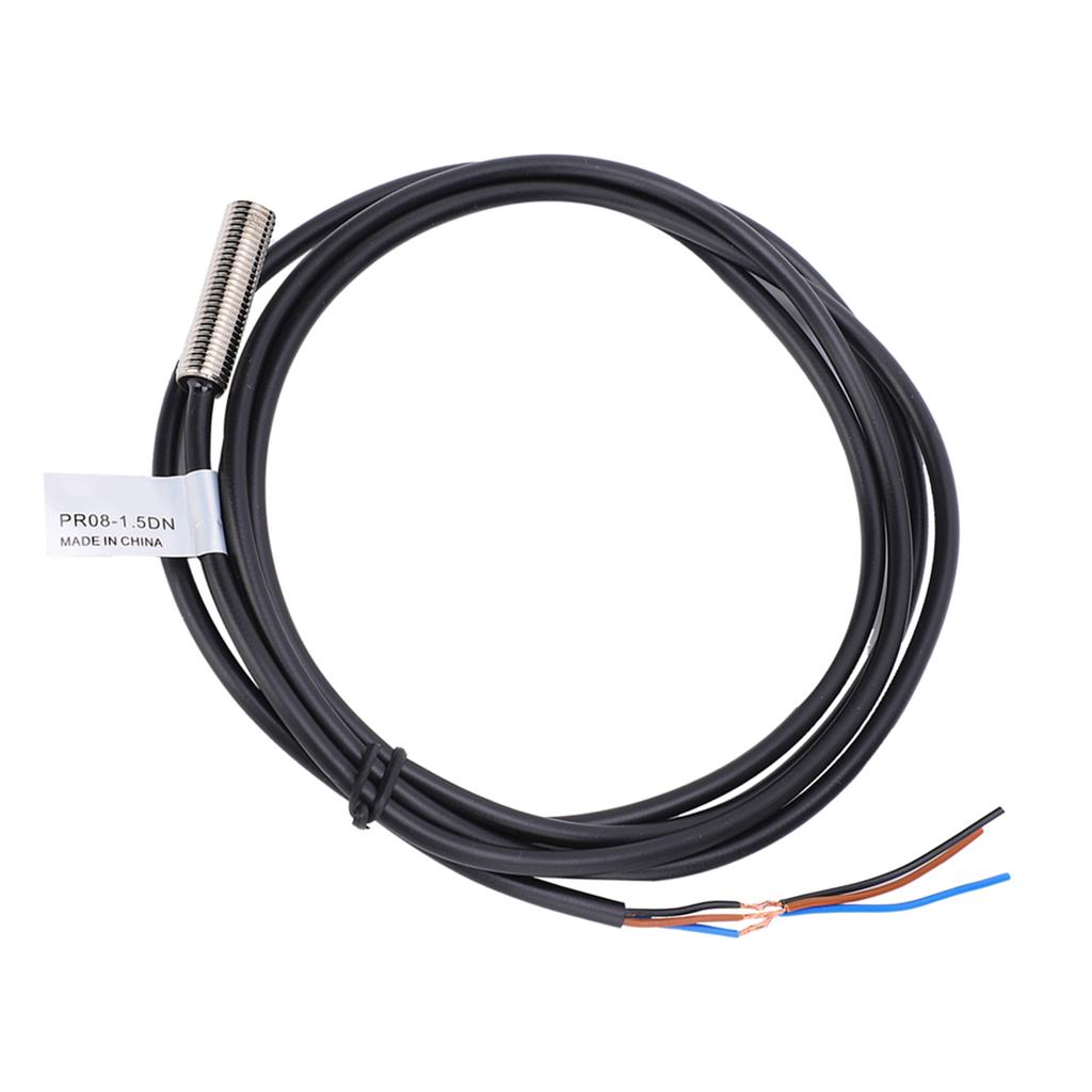 BERM Proximity Switch Waterproof 3‑Wire NPN NO Sensor PR08‑1.5DN DC12‑24V 50/60Hz