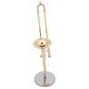 Miniature Trombone Replica with Stand and Case Gold Plated Instrument Model Musical Ornaments