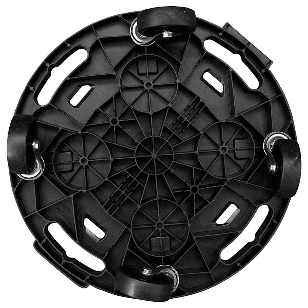 Plant Rollers 3 pcs 40 cm Diameter Black 275 kg