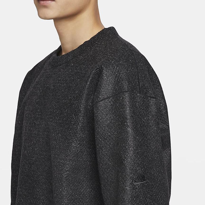 Nike Forward Series Solid Color Crew Neck Casual Sports Sweatshirt Men Sweatshirt Black FB7432-060