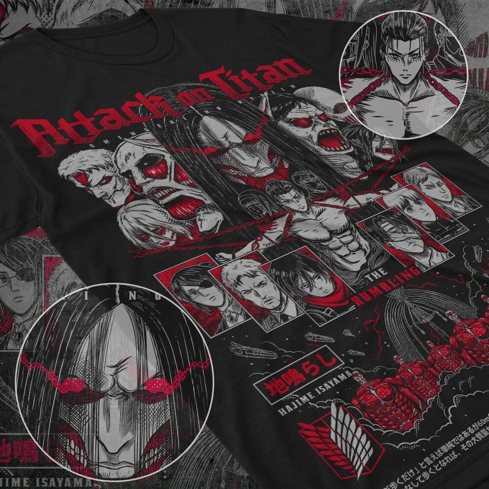 Shingeki No Kyojin T-Shirt Attack on Titan Levi Shirt Anime Aot Manga All Size