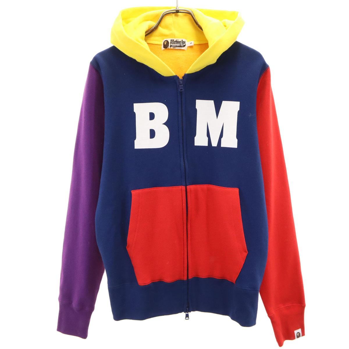 A BATHING APE Long sleeve Zip hoodie S blue Men s Used 11839₽