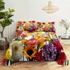 Sunflower Bed Sheet Sets Bouble Single Beds Flower Bedsheet with Pillow Case Full Queen Size 2pcs 3pcs 3D Soft Thin Fabric Home