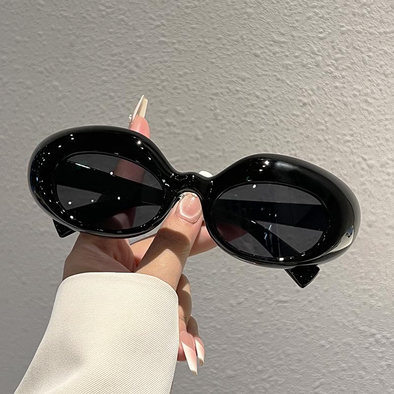 New Oval Sunglasses, Hip-Hop Street Style, Retro Fashion, Trendy Ins Versatile Sunglasses