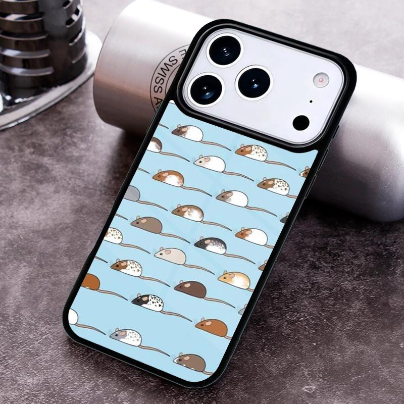 Mouse Rat Soft Phone Case for iPhone 17 16 15 Pro Max Air 14 13 12 11 Plus Shockproof Capa Cover